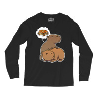 Capybara Hungry For Pancakes Trending Long Sleeve Shirts | Artistshot