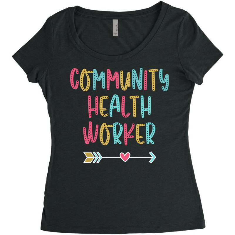 Community Health Worker Fun Casual Boho Design Women's Triblend Scoop T-shirt by barajemucozom | Artistshot