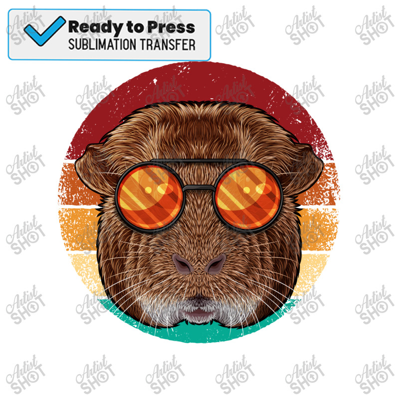 Vintage Guinea Pig Face Pet Retro Animal Eighties Sublimation Transfer | Artistshot