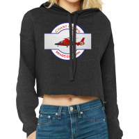 Us Coastguard Search And Rescue Helicopter 70s Ret Cropped Hoodie | Artistshot