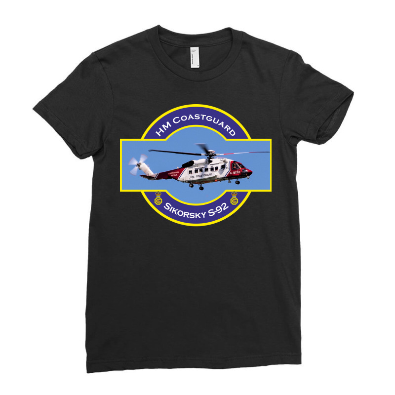 Hm Coastguard Search And Rescue Helicopter Love Ladies Fitted T-Shirt by aylatkauicaz | Artistshot