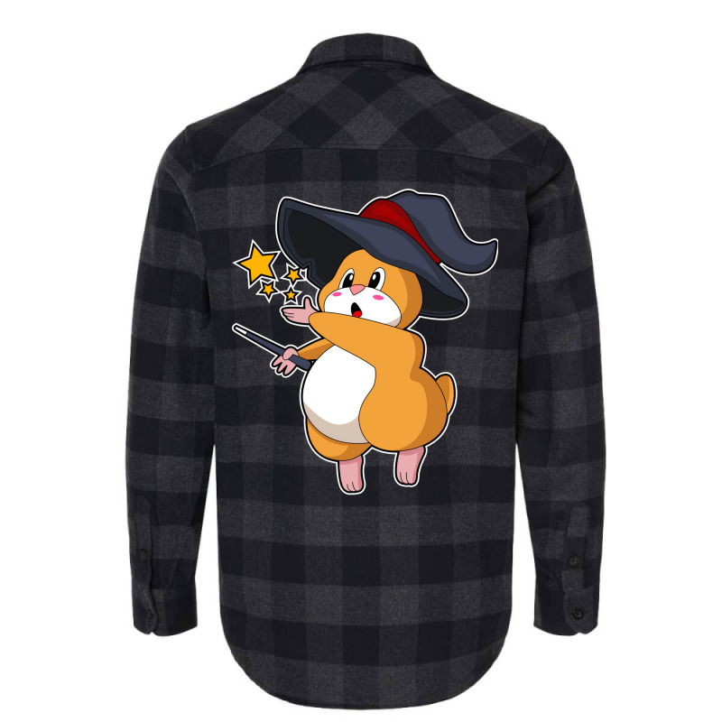 Hamster As Wizard With Magic Wand Aesthetic Flannel Shirt | Artistshot