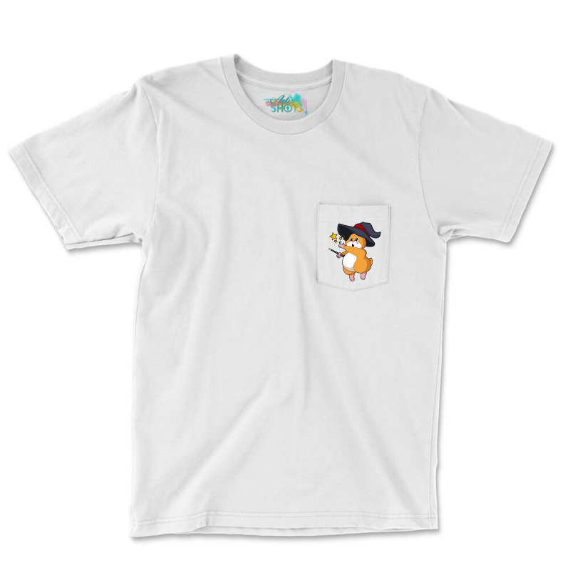 Hamster As Wizard With Magic Wand Aesthetic Pocket T-shirt | Artistshot