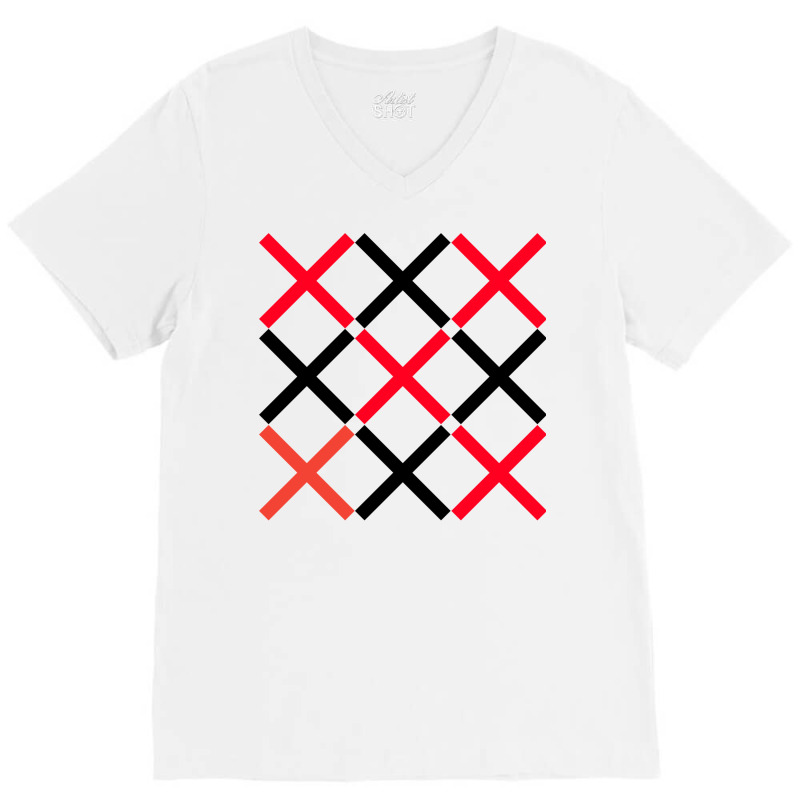 X Nine Black And Red Gift V-Neck Tee by anwtizahlest | Artistshot