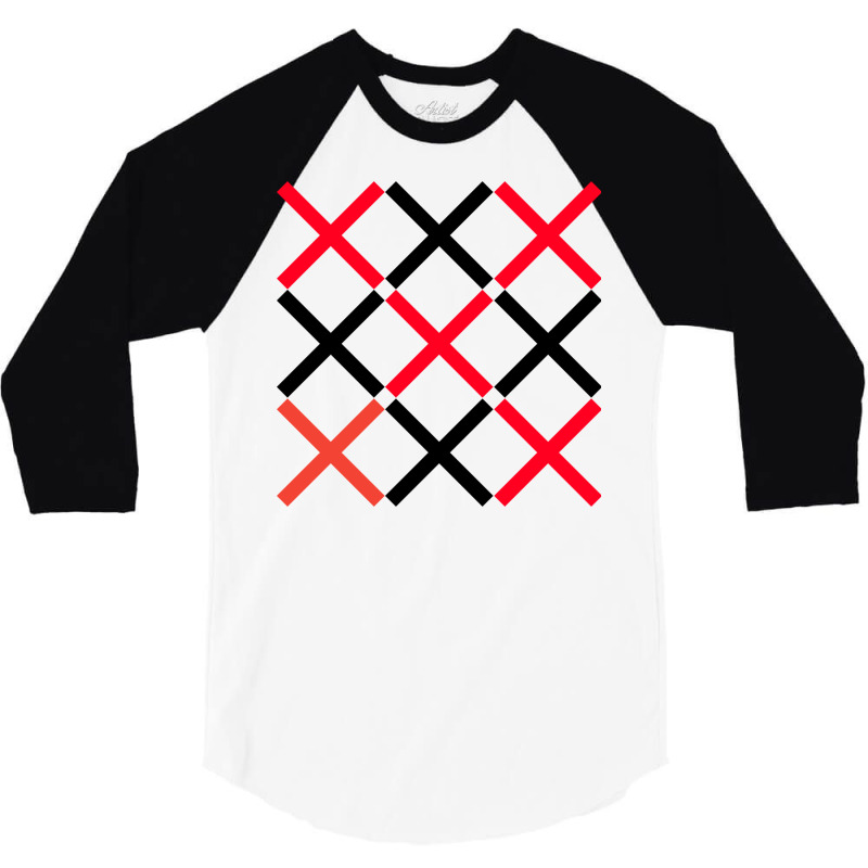 X Nine Black And Red Gift 3/4 Sleeve Shirt by anwtizahlest | Artistshot