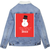 New Year 2k23 Cute Unisex Sherpa-lined Denim Jacket | Artistshot