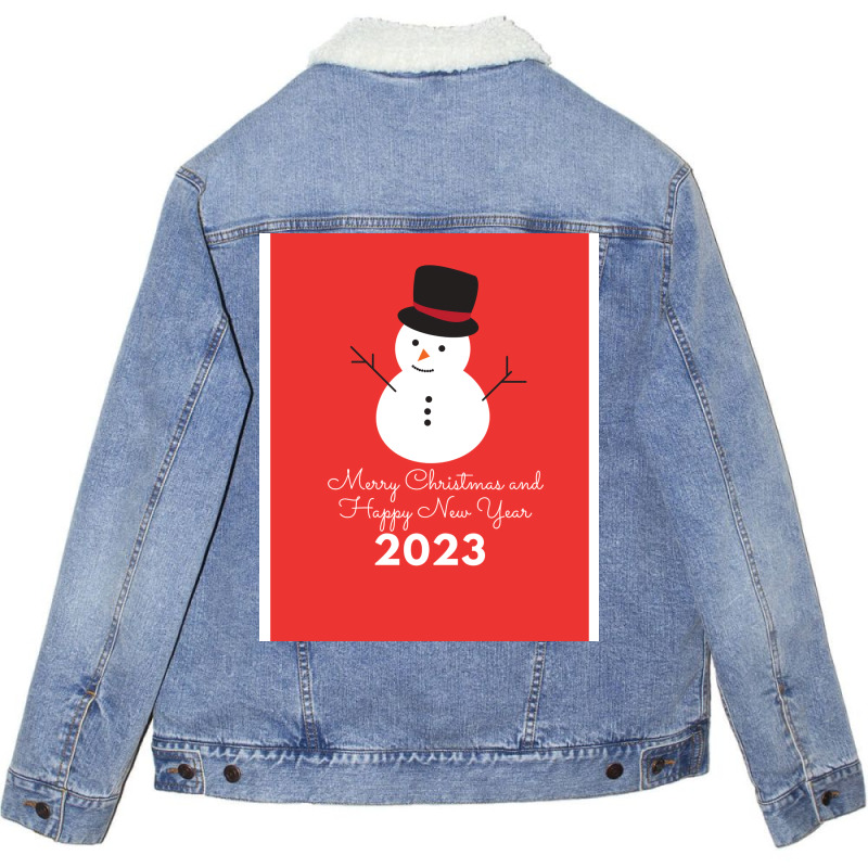 New Year 2k23 Cute Unisex Sherpa-lined Denim Jacket | Artistshot