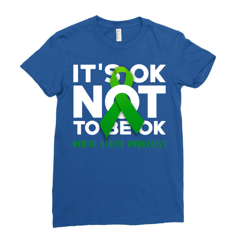 Its Ok Not To Be Ok Blue Ladies Fitted T-Shirt by barajemucozom | Artistshot