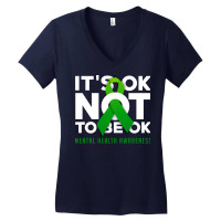 Its Ok Not To Be Ok Blue Women's V-neck T-shirt | Artistshot