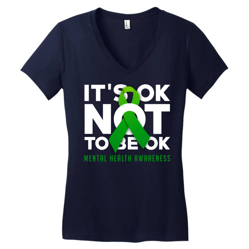 Its Ok Not To Be Ok Blue Women's V-Neck T-Shirt by barajemucozom | Artistshot