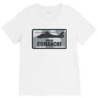 Rah66 Comanche Snow Camo Music V-neck Tee | Artistshot