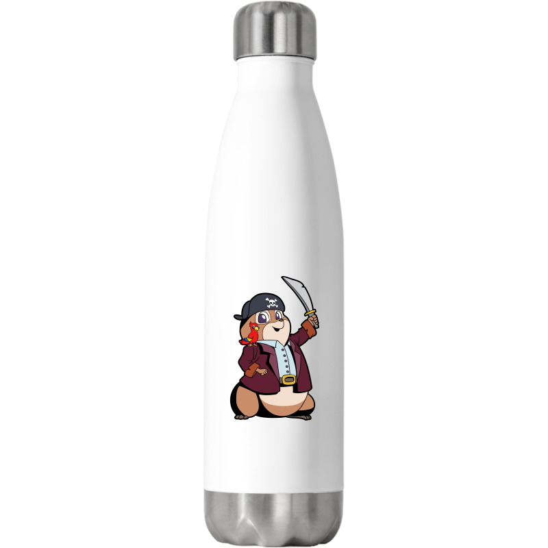 Captain Hamster Pirate Gold Hamster Stainless Steel Water Bottle | Artistshot