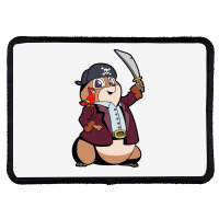 Captain Hamster Pirate Gold Hamster Rectangle Patch | Artistshot