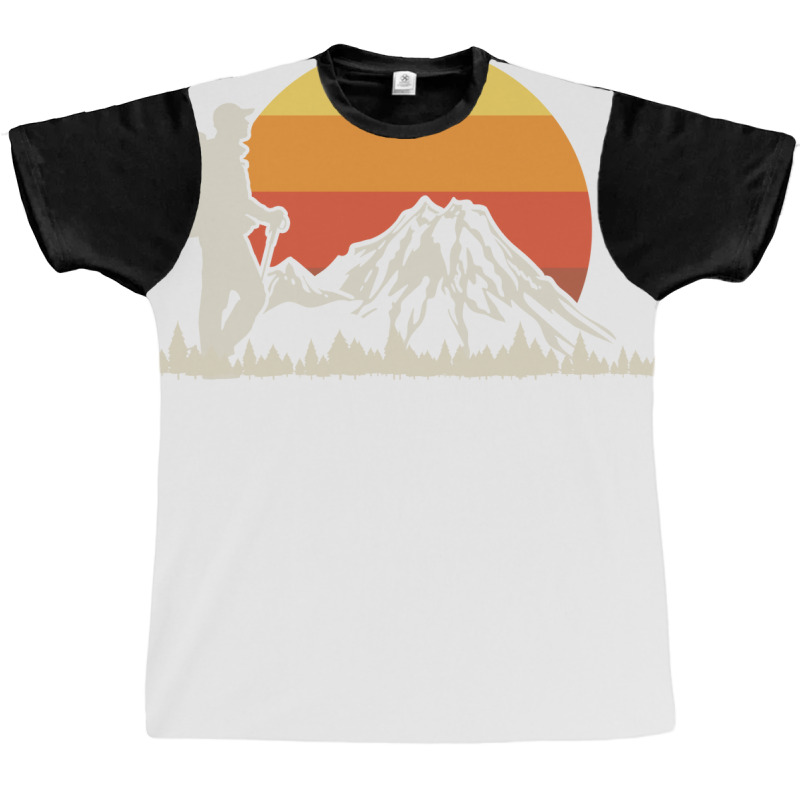 Hiking Hiker Mountain Nostalgia Graphic T-shirt by aynarsaydani | Artistshot