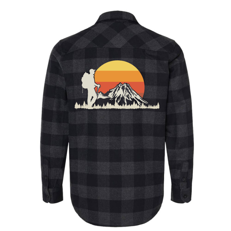 Hiking Hiker Mountain Nostalgia Flannel Shirt by aynarsaydani | Artistshot