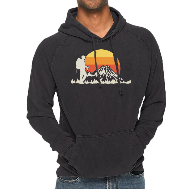 Hiking Hiker Mountain Nostalgia Vintage Hoodie by aynarsaydani | Artistshot