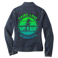 Hiking At Rainy Lake Minnesota Hippie Ladies Denim Jacket | Artistshot