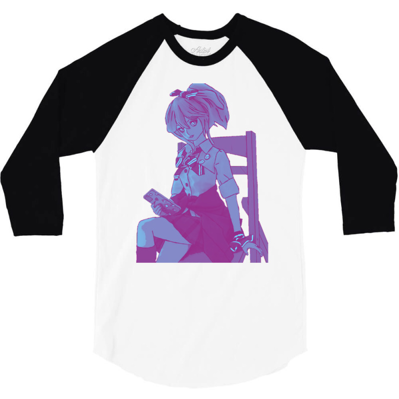 Anime High School Student Funny 3/4 Sleeve Shirt | Artistshot