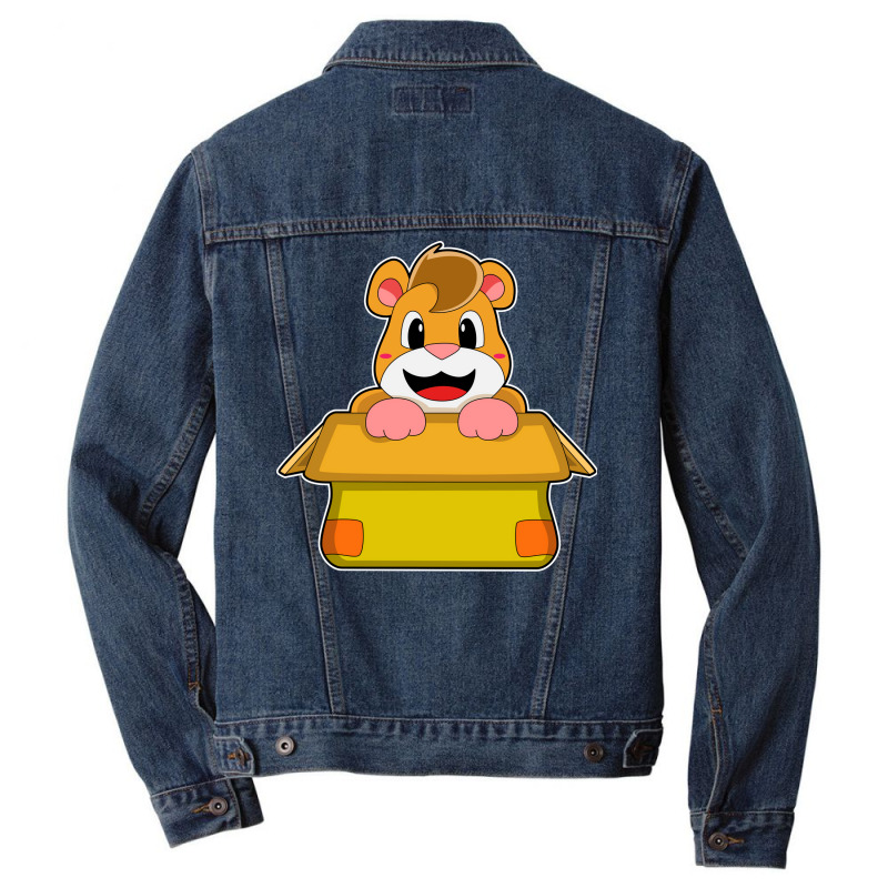 Hamster With Box Hipster Men Denim Jacket | Artistshot