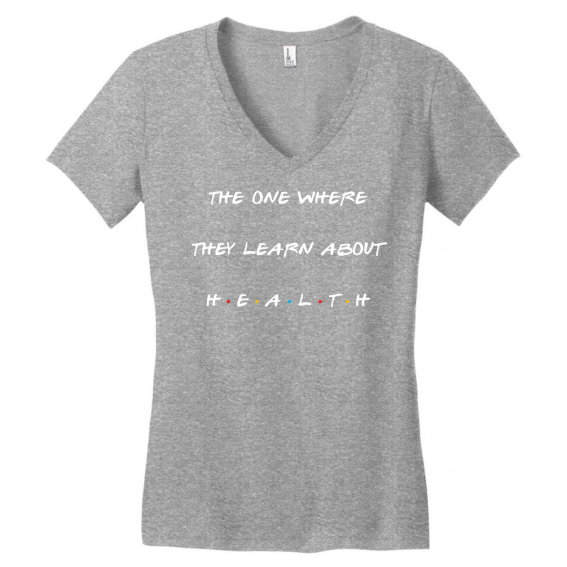 The One Where They Learn About Health Music Women's V-Neck T-Shirt by mennahprojal8 | Artistshot