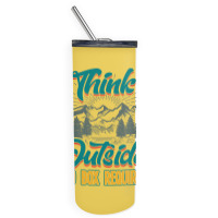 Hiking Think Outside No Box Required Tumblr Skinny Tumbler | Artistshot