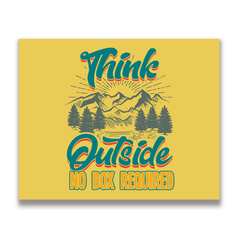 Hiking Think Outside No Box Required Tumblr Metal Print Horizontal | Artistshot