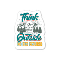 Hiking Think Outside No Box Required Tumblr Sticker | Artistshot