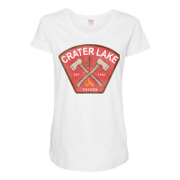 Crater Lake National Park Oregon Hipster Maternity Scoop Neck T-shirt | Artistshot