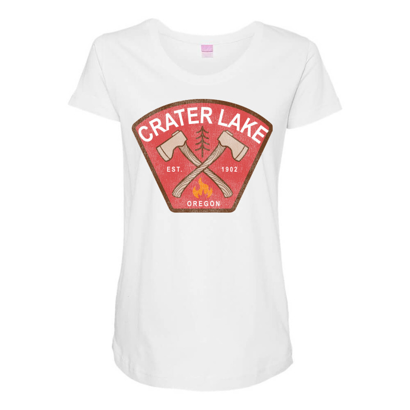 Crater Lake National Park Oregon Hipster Maternity Scoop Neck T-shirt by konmaglasco1 | Artistshot