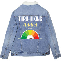 Funny Addict Thruhiking Thru Hiking Hike Hiker Quo Unisex Sherpa-lined Denim Jacket | Artistshot