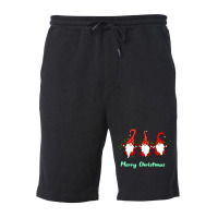 3 Cute Gnomes Merry Christmas Girl Fleece Short | Artistshot