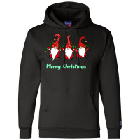 3 Cute Gnomes Merry Christmas Girl Champion Hoodie | Artistshot