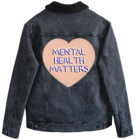 Mental Health Matters Heart Tumblr Unisex Sherpa-lined Denim Jacket | Artistshot