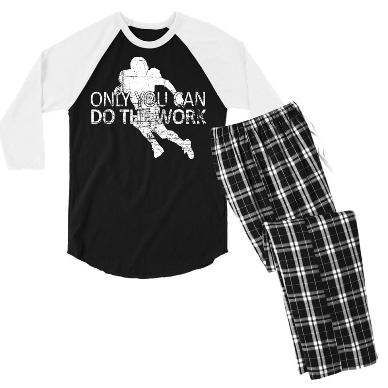 Only You Can Do The Work Football Running Back Ins Men's 3/4 Sleeve Pajama Set by ghazaluboldik | Artistshot