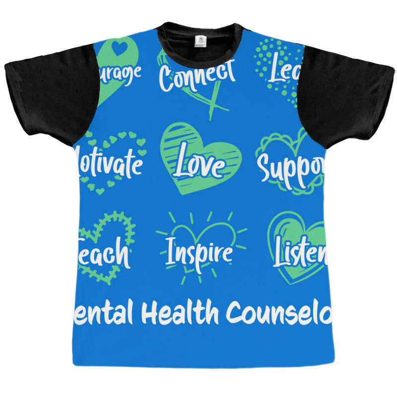 Mental Health Counselor Heart Nostalgia Graphic T-shirt | Artistshot