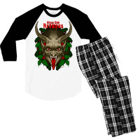 Gruss Vom Krampus 80s Men's 3/4 Sleeve Pajama Set | Artistshot