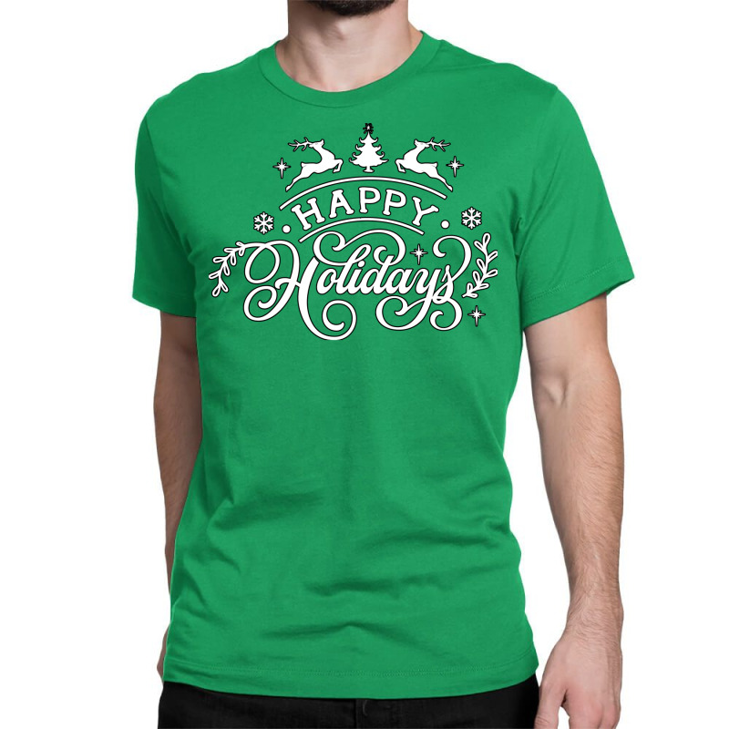 Happy Holidays Boy Stars Classic T-shirt | Artistshot