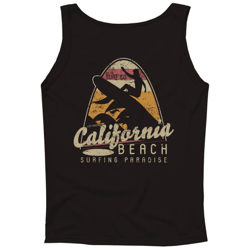 California Beach Surfing Paradise Tank Top by Heri Iye | Artistshot