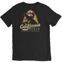 California Beach Surfing Paradise V-neck Tee | Artistshot