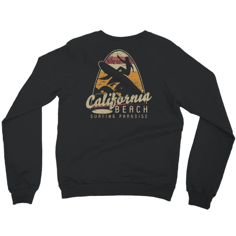 California Beach Surfing Paradise Crewneck Sweatshirt by Heri Iye | Artistshot