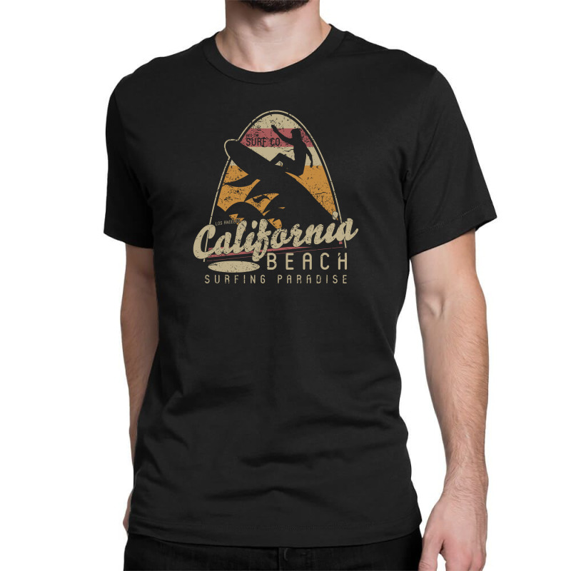 California Beach Surfing Paradise Classic T-shirt by Heri Iye | Artistshot