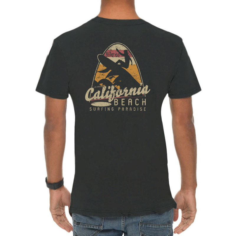 California Beach Surfing Paradise Vintage T-Shirt by Heri Iye | Artistshot