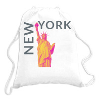 New York City   New York   Usa   Liberty Statue Of Drawstring Bags | Artistshot