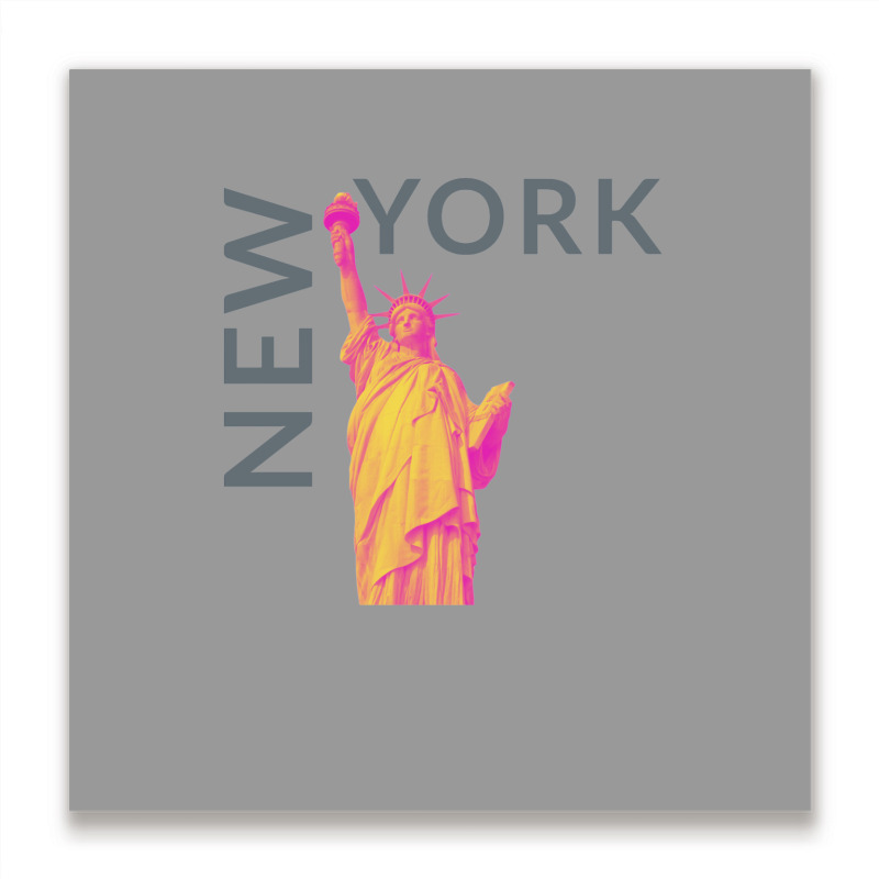 New York City   New York   Usa   Liberty Statue Of Metal Print Square | Artistshot