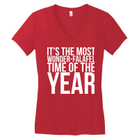 Its The Most Wonderfalafel Time Of The Year Stars Women's V-neck T-shirt | Artistshot