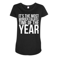 Its The Most Wonderfalafel Time Of The Year Stars Maternity Scoop Neck T-shirt | Artistshot