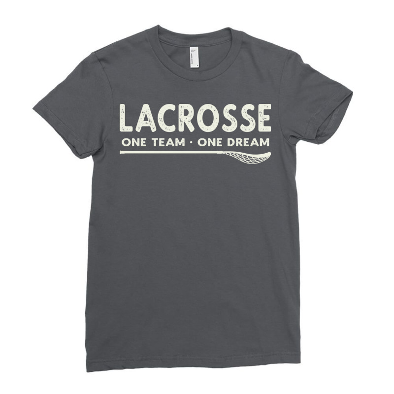 Vintage Lacrosse One Team One Dream Nostalgia Ladies Fitted T-Shirt by barbenbreierx | Artistshot