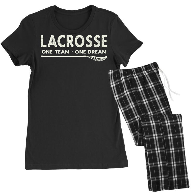 Vintage Lacrosse One Team One Dream Nostalgia Women's Pajamas Set by barbenbreierx | Artistshot