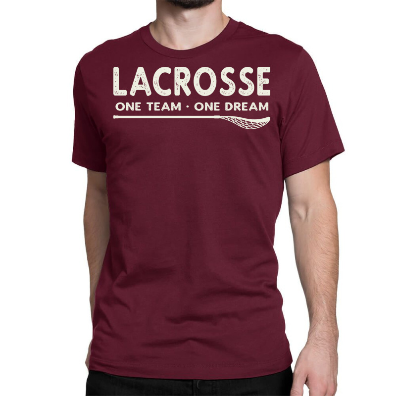 Vintage Lacrosse One Team One Dream Nostalgia Classic T-shirt by barbenbreierx | Artistshot