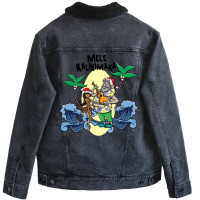 Mele Kalikimaka Haka Dance Maori Christmas Hawaii Unisex Sherpa-lined Denim Jacket | Artistshot